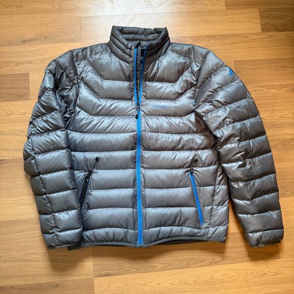 Eddie Bauer Other - Men's Eddie Bauer Ascent Silver Blue Downlight StormDown Puffer Jacket Sz Medium